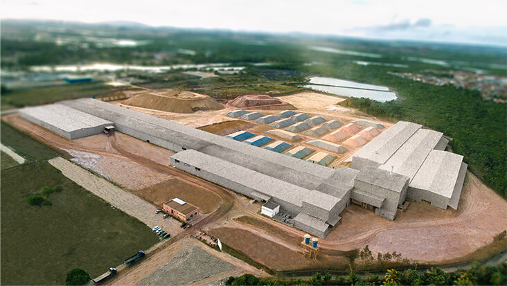 Imagem aérea fábrica em Serra Azul-SE