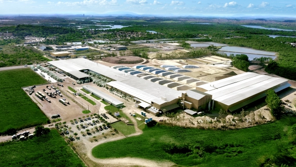 Imagem aérea fábrica em Serra Azul-SE