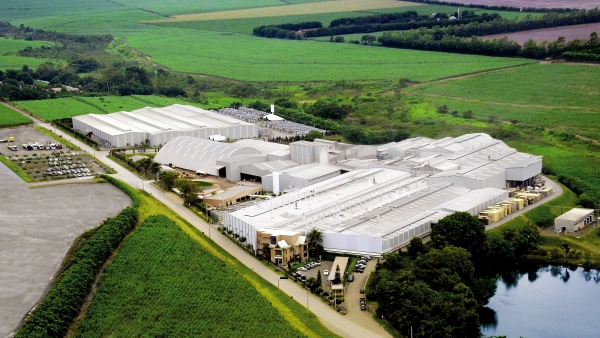 Imagem aérea fábrica em Matriz Cordeirópolis-SP